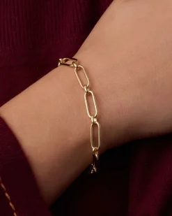 gorjana Zoey Statement Link Bracelet 18k Gold Plated Fashion