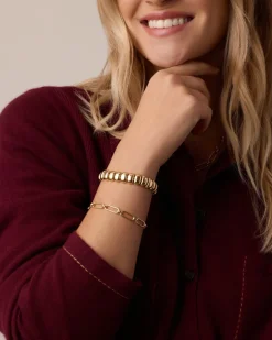 gorjana Zoey Statement Link Bracelet 18k Gold Plated Fashion