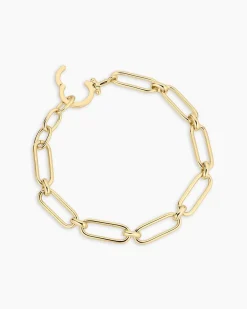 gorjana Zoey Statement Link Bracelet 18k Gold Plated Fashion